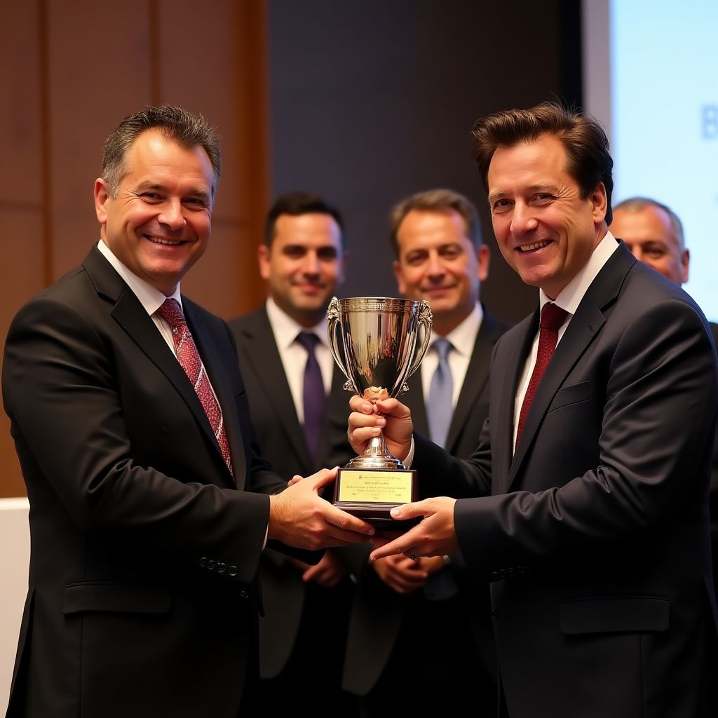 Equipo de ARG Finance Consulting recibiendo premio